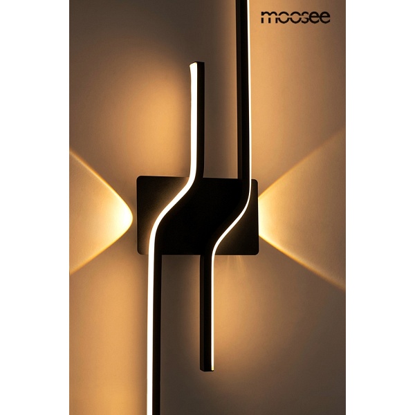 Lampa ścienna ROCHE 100 czarna - Moosee