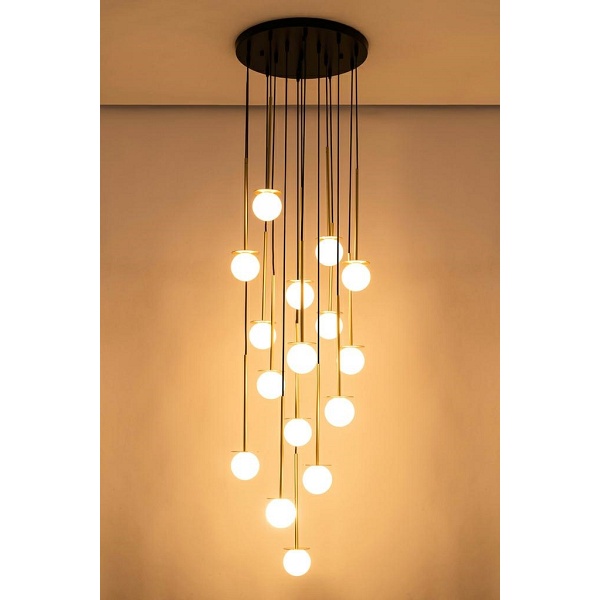 Lampa wisząca CANNON DISC 16 złota - Moosee