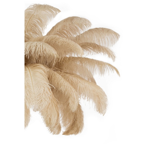 Lampa podłogowa TIFFANY 175 beżowa mosiądz / naturalne pióra - Moosee