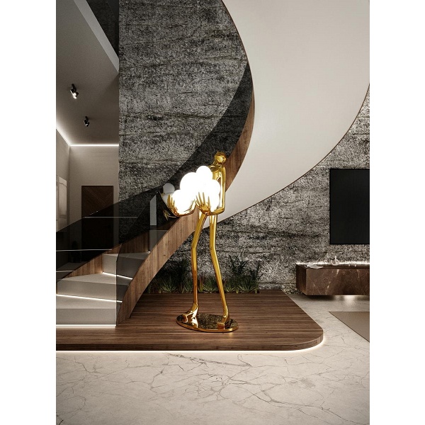 Lampa podłogowa HUMAN GOLD PREMIUM - Moosee