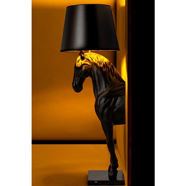 Lampa podłogowa KOŃ HORSE STAND S czarna - włókno szklane - Moosee