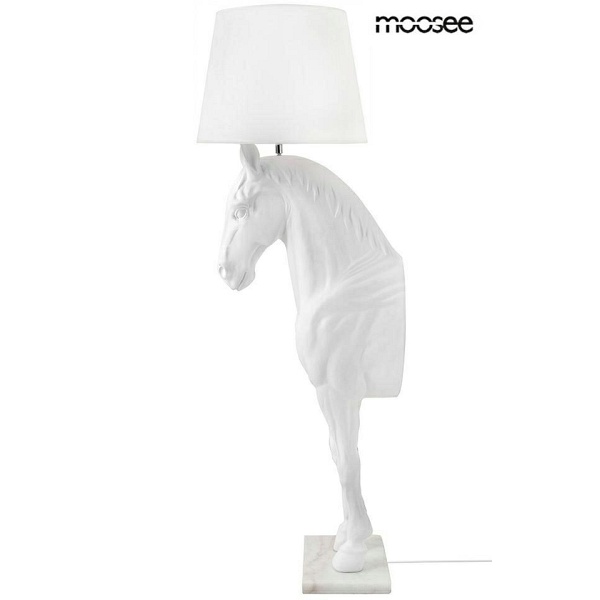 Lampa podłogowa KOŃ HORSE STAND M biała - włókno szklane - Moosee