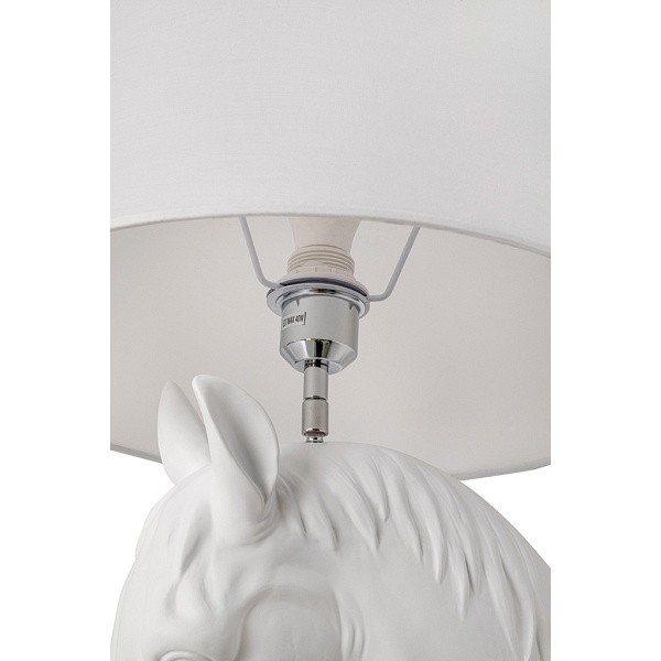 Lampa podłogowa KOŃ HORSE STAND M biała - włókno szklane - Moosee
