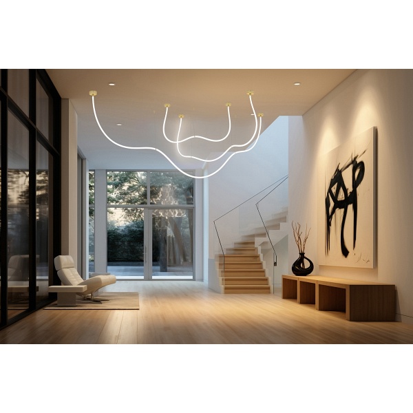 Lampa wisząca LASSO 500 Smart złota - Moosee