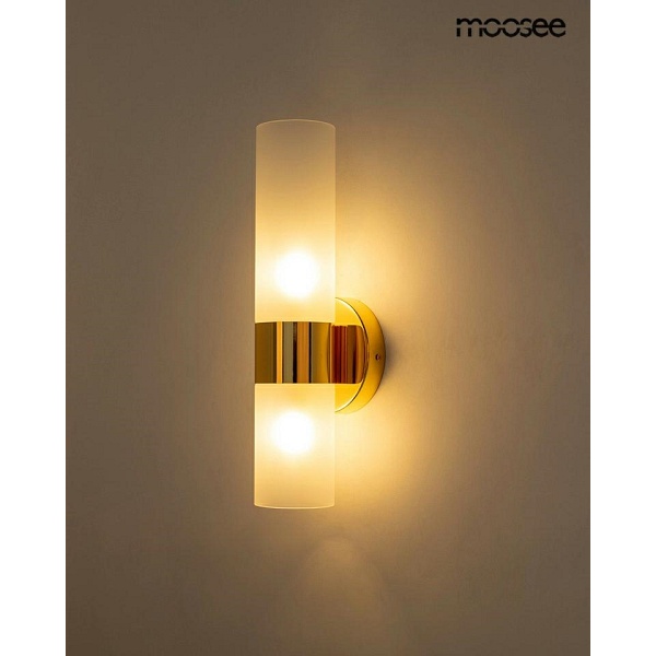 Lampa ścienna TUBS złota - Moosee