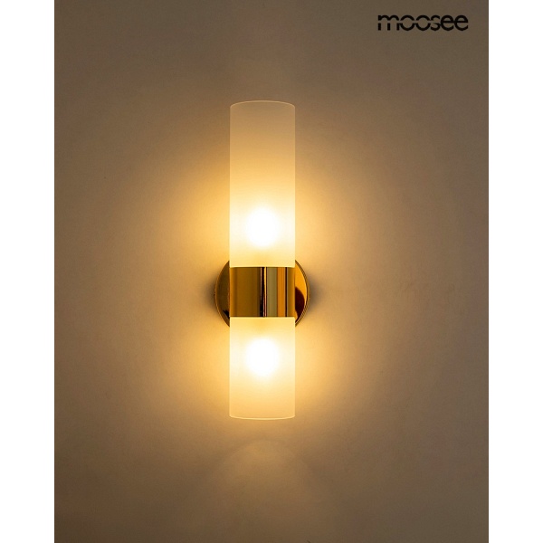 Lampa ścienna TUBS złota - Moosee