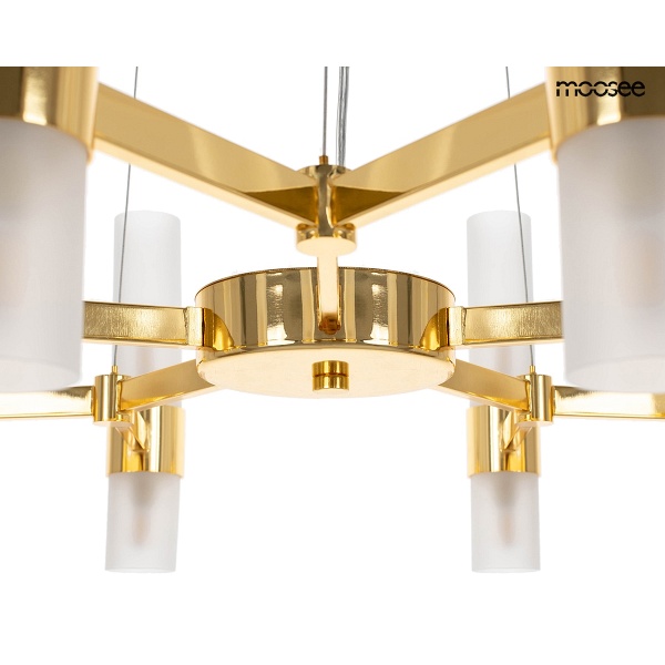 Lampa wisząca TUBS 10 złota - Moosee