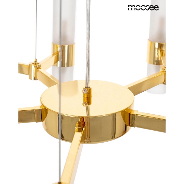 Lampa wisząca TUBS 10 złota - Moosee