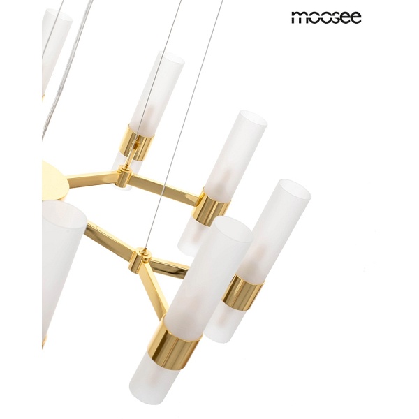 Lampa wisząca TUBS 10 złota - Moosee