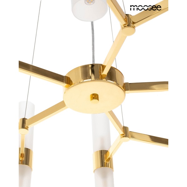 Lampa wisząca TUBS 10 złota - Moosee