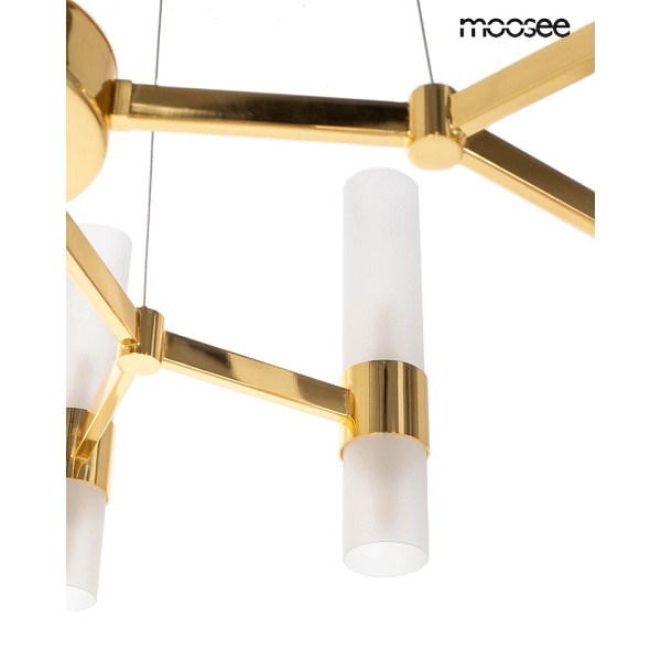 Lampa wisząca TUBS 10 złota - Moosee