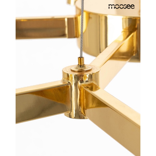 Lampa wisząca TUBS 18 złota - Moosee