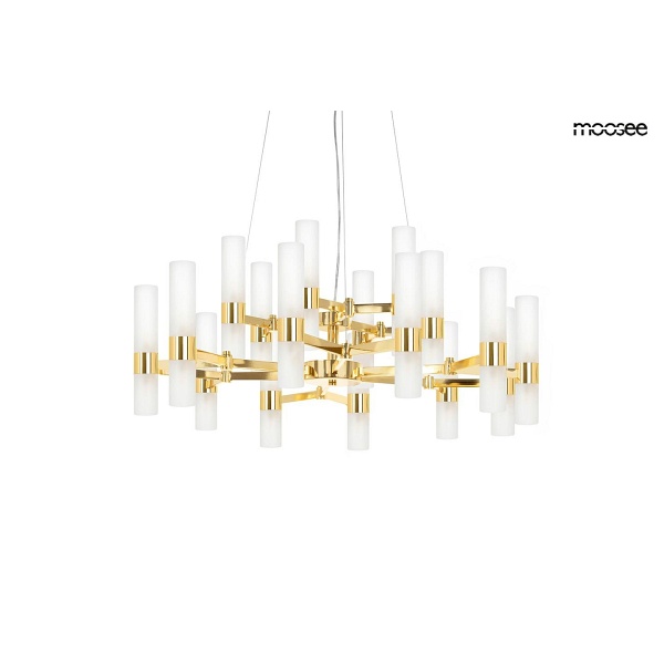 Lampa wisząca TUBS 18 złota - Moosee