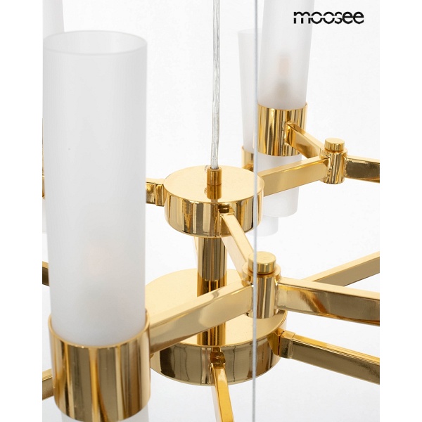 Lampa wisząca TUBS 18 złota - Moosee