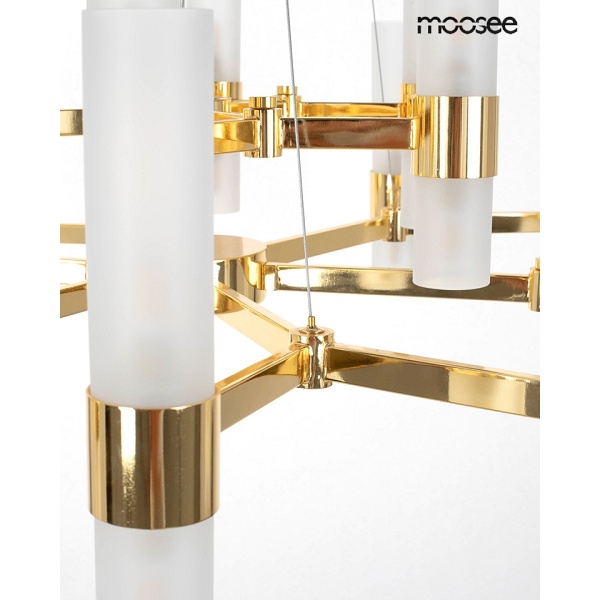 Lampa wisząca TUBS 18 złota - Moosee