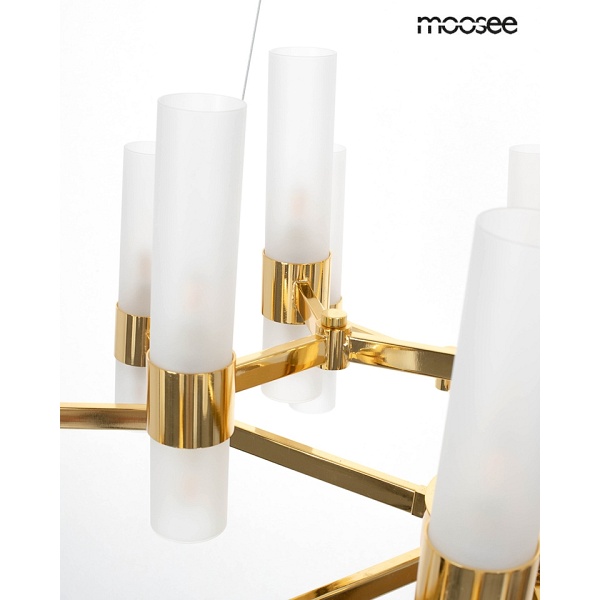 Lampa wisząca TUBS 18 złota - Moosee