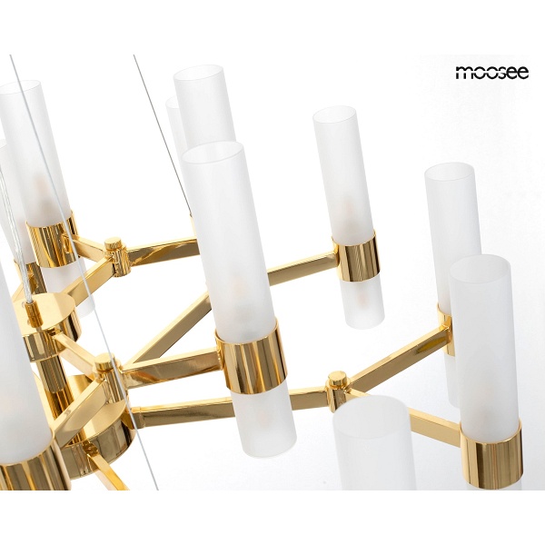 Lampa wisząca TUBS 18 złota - Moosee