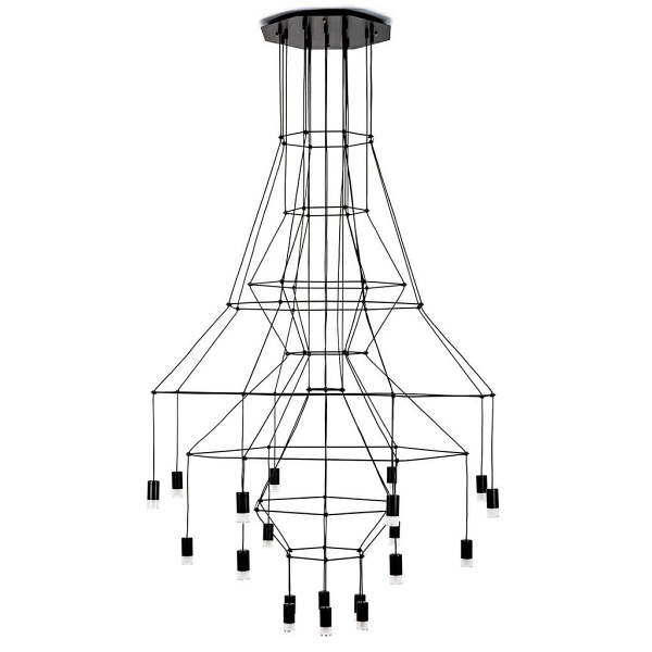 Lampa wisząca FLUSSO 20 czarna - Moosee