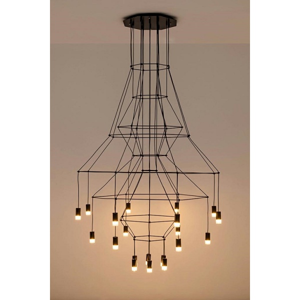 Lampa wisząca FLUSSO 20 czarna - Moosee