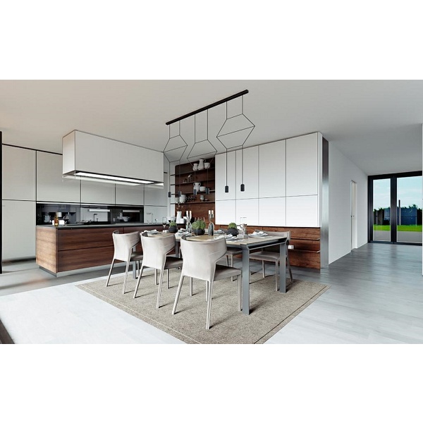 Lampa wisząca FLUSSO LINE 6 czarna - Moosee