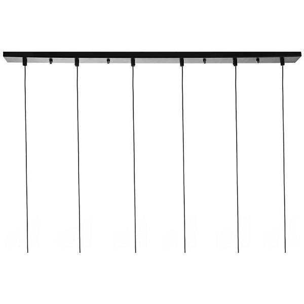 Lampa wisząca FLUSSO LINE 6 czarna - Moosee