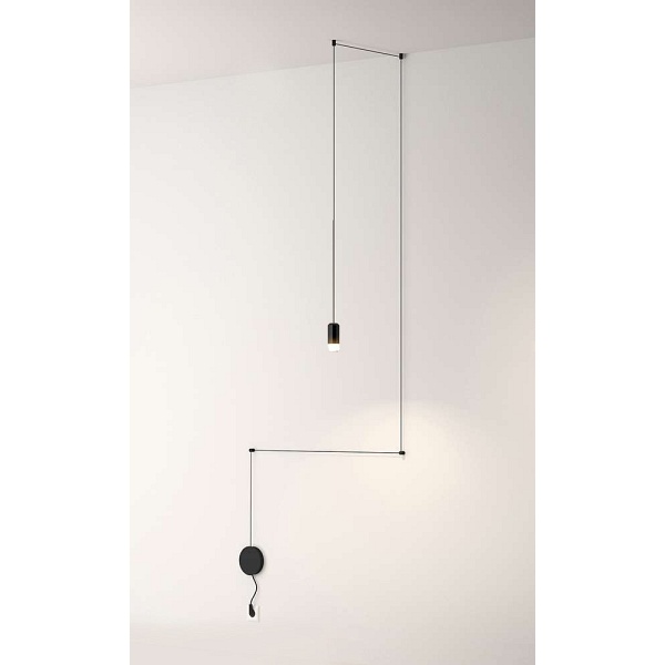 Lampa ścienna FLUSSO WALL czarna - Moosee