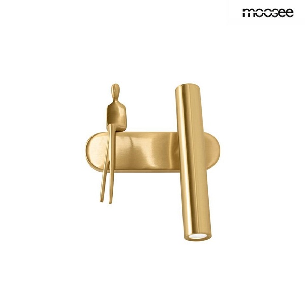 Lampa ścienna BOY TUBE R złota - Moosee