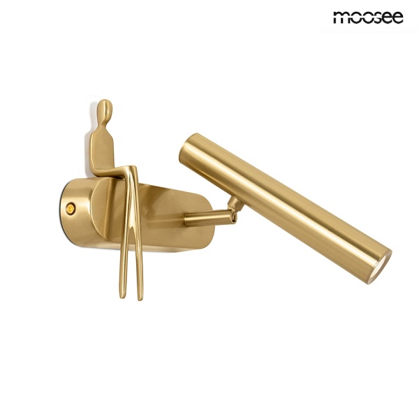 Lampa ścienna BOY TUBE R złota - Moosee