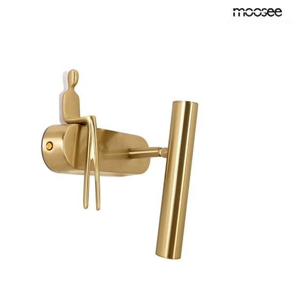 Lampa ścienna BOY TUBE R złota - Moosee