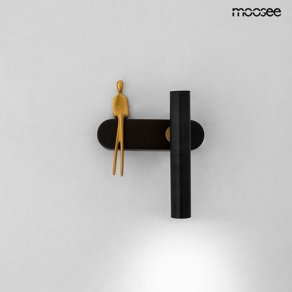 Lampa ścienna BOY TUBE R czarna - Moosee