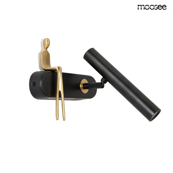 Lampa ścienna BOY TUBE R czarna - Moosee