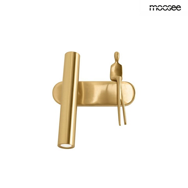 Lampa ścienna BOY TUBE L złota - Moosee