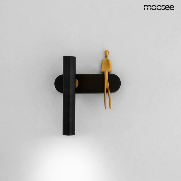 Lampa ścienna BOY TUBE L czarna - Moosee