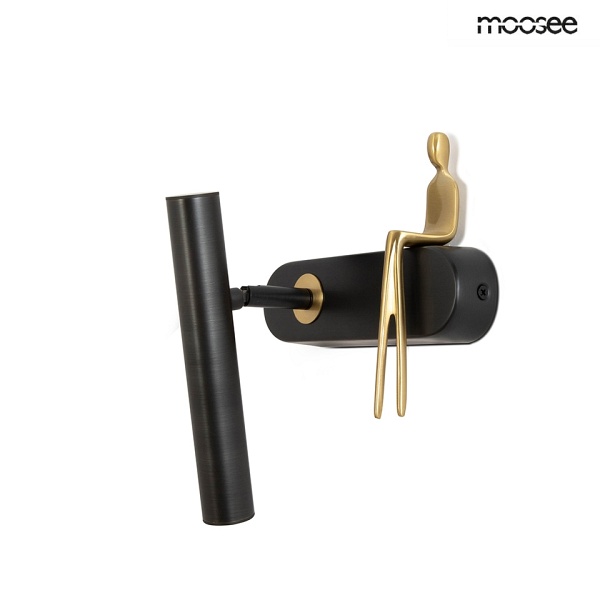 Lampa ścienna BOY TUBE L czarna - Moosee