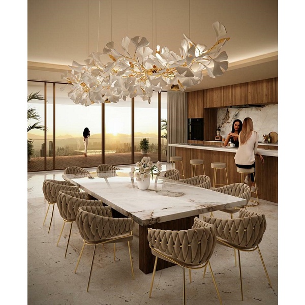 Lampa wisząca FLORA 250 PP złota - Moosee