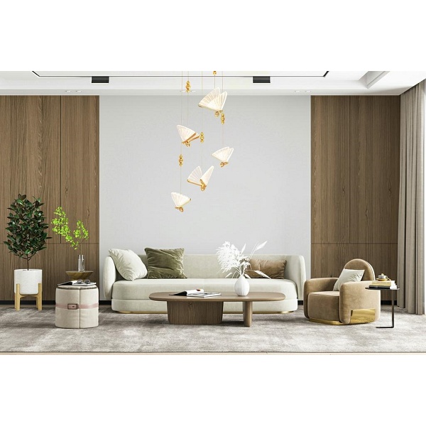 Lampa wisząca BUTTERFLY DISC 5 złota - Moosee