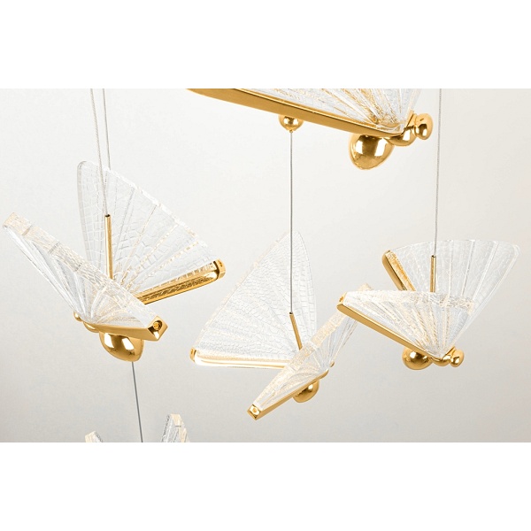 Lampa wisząca BUTTERFLY DISC 5 złota - Moosee