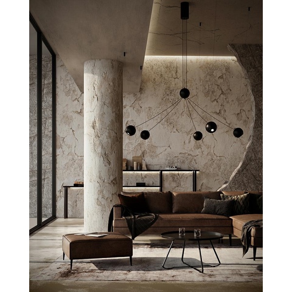 Lampa wisząca OCTO 5 czarna - Moosee