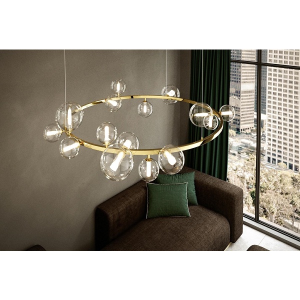 Lampa wisząca ALURE 85 złota - Moosee