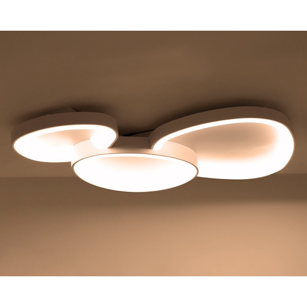 Lampa sufitowa / plafon CELLS 3 biała - Moosee