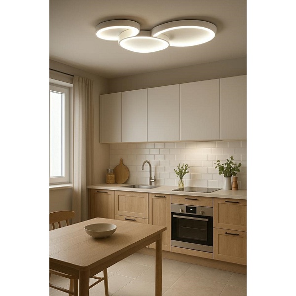 Lampa sufitowa / plafon CELLS 3 biała - Moosee