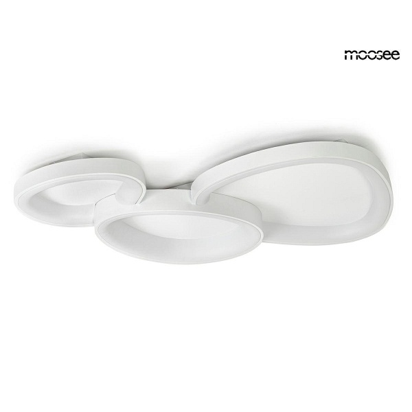 Lampa sufitowa / plafon CELLS 3 biała - Moosee