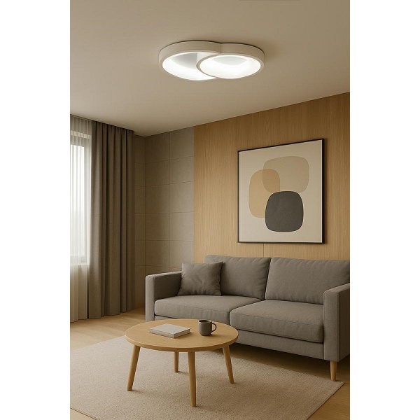 Lampa sufitowa / plafon CELLS 2 biała - Moosee