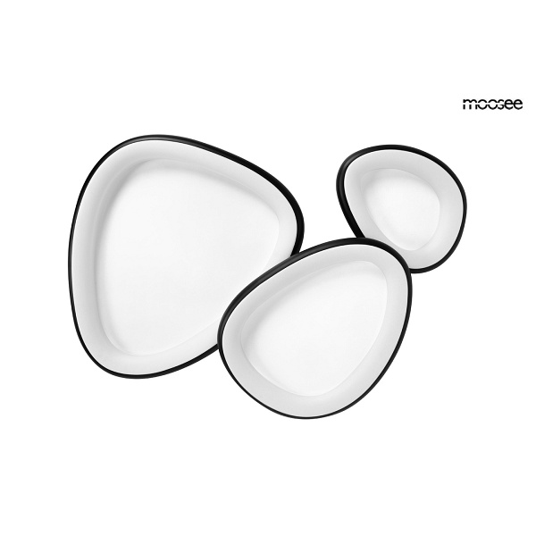 Lampa sufitowa / plafon AREA 3 czarna - Moosee