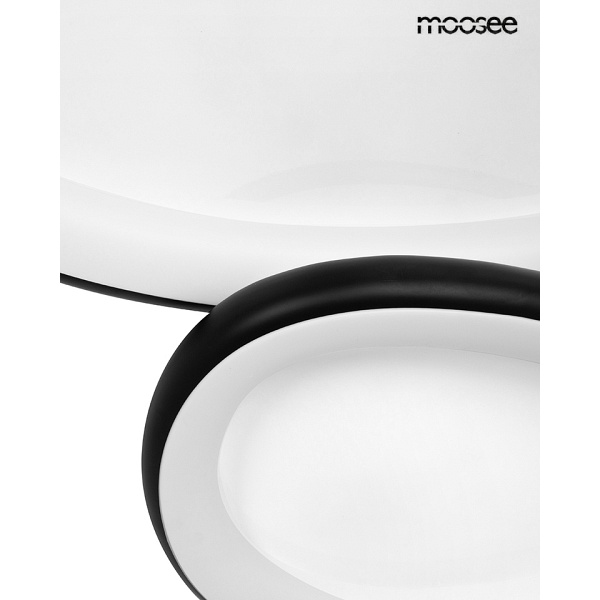Lampa sufitowa / plafon AREA 3 czarna - Moosee