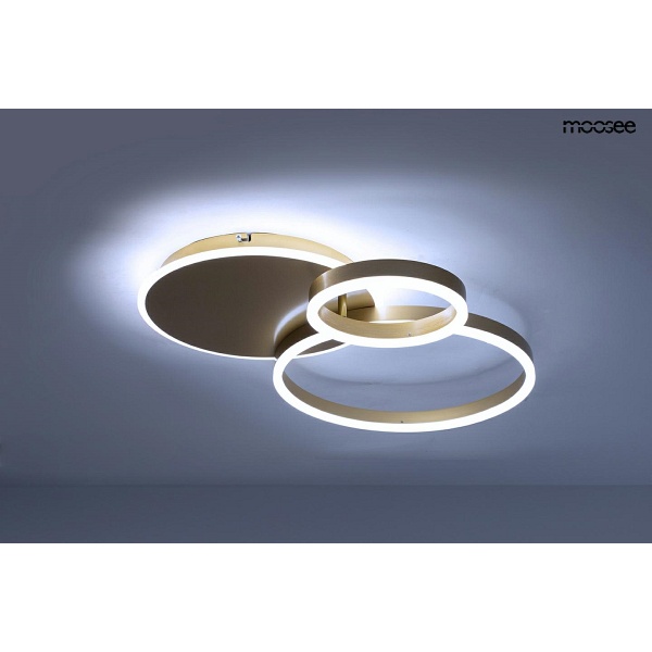 Lampa sufitowa / plafon RINGS 3 złota - Moosee