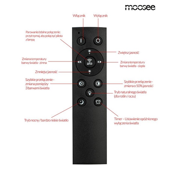 Lampa sufitowa / plafon RINGS 2 czarna - Moosee