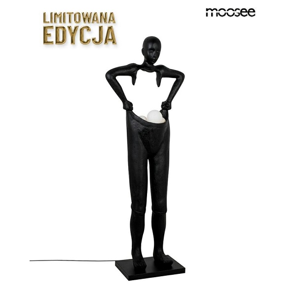 Lampa podłogowa HUMAN HOUDINI czarna - Moosee