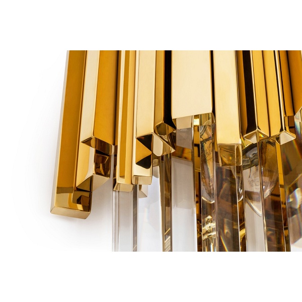 Lampa ścienna IMPERIAL WALL GOLD - stal, kryształ - Moosee
