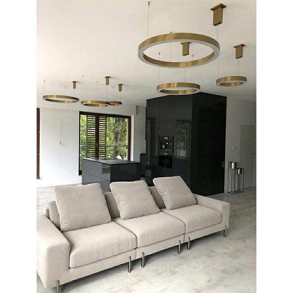 Lampa wisząca RING 80 złota - Moosee